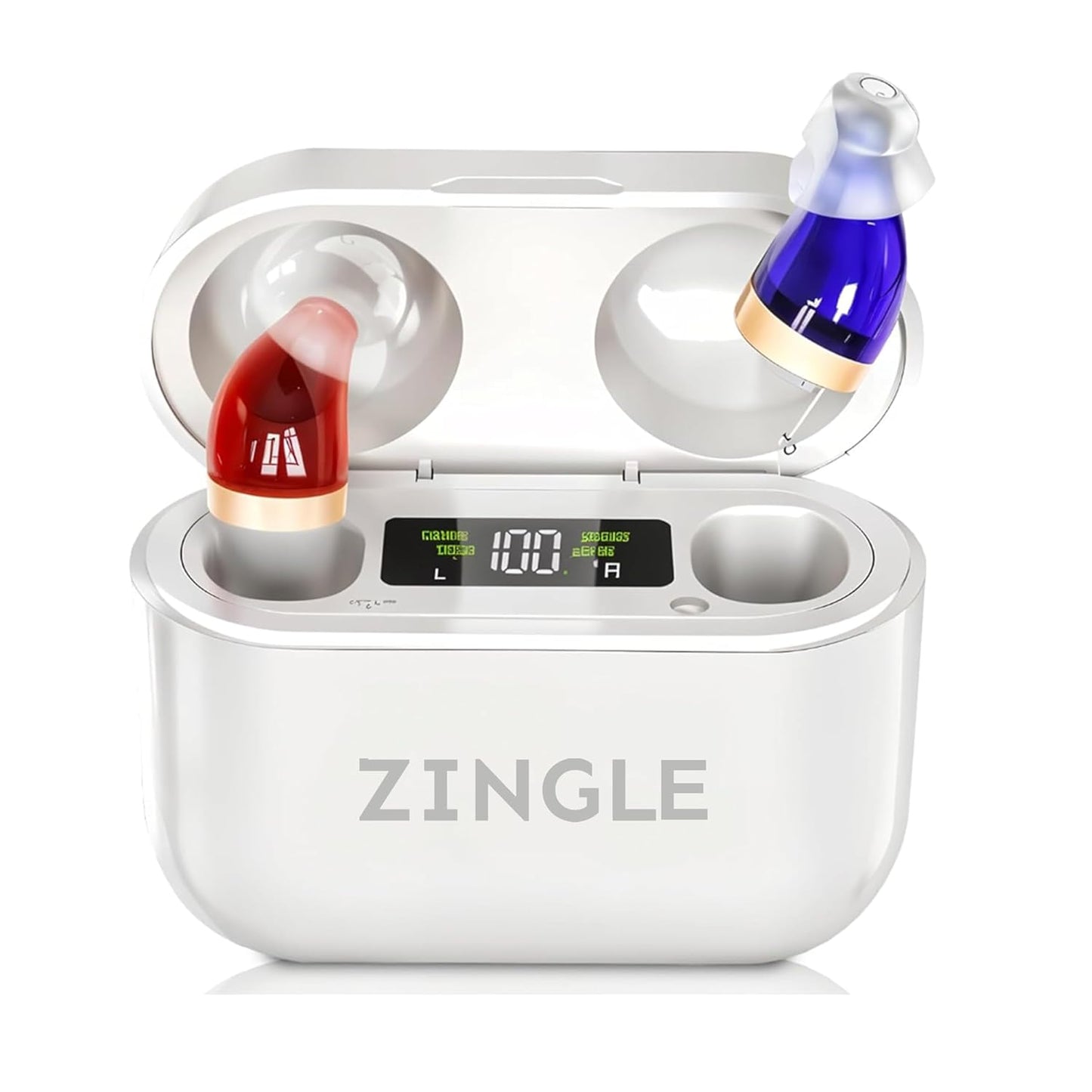 Zingle Rechargeable OTC Hearing Aids Sound Amplifier Comfortable Fit, 30hr Battery