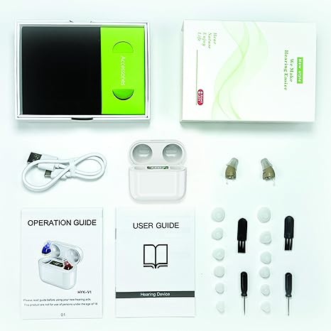 Zingle Rechargeable OTC Hearing Aids Sound Amplifier Comfortable Fit, 30hr Battery