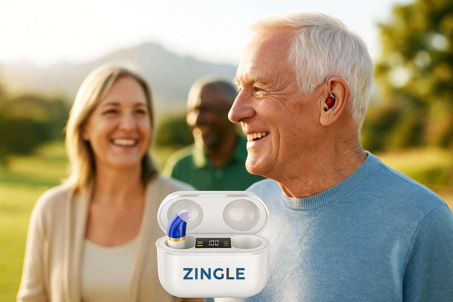 Zingle Rechargeable OTC Hearing Aids Sound Amplifier Comfortable Fit, 30hr Battery